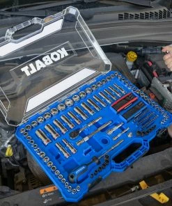 Kobalt Mechanics Tool Sets 135-Piece Standard (SAE) and Metric Combination Polished Chrome Mechanics Tool Set (1/4-in; 3/8-in) 11 Kobalt Mechanics Tool Sets 135-Piece Standard (SAE) and Metric Combination Polished Chrome Mechanics Tool Set (1/4-in; 3/8-in) -Cheap Kobalt Store 44317392 scaled
