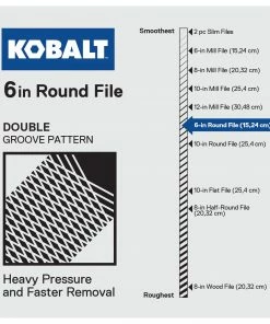 Kobalt Files 6-in Smooth Mill Round Mill File -Cheap Kobalt Store 44433770