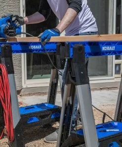 Kobalt Saw Horses 30.63-in W x 33.5-in H Adjustable Pp and Steel Construction Saw Horse (1000-lb Capacity) 28 Kobalt Saw Horses 30.63-in W x 33.5-in H Adjustable Pp and Steel Construction Saw Horse (1000-lb Capacity) -Cheap Kobalt Store 44628410 scaled