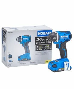 Kobalt Impact Drivers 24-volt Max Variable Speed Brushless Cordless Impact Driver (1-Battery Included) -Cheap Kobalt Store 45231353