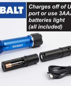 Kobalt Flashlights 350-Lumen LED Rechargeable Flashlight 10 Kobalt Flashlights 350-Lumen LED Rechargeable Flashlight -Cheap Kobalt Store 45365867 scaled
