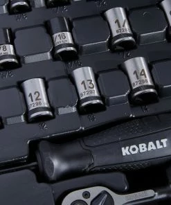 Kobalt Mechanics Tool Sets Universal 115-Piece Standard (SAE) and Metric Combination Matte Mechanics Tool Set (1/4-in; 3/8-in) -Cheap Kobalt Store 45373711