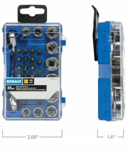 Kobalt Mechanics Tool Sets 35-Piece Standard (SAE) and Metric Combination Polished Chrome Mechanics Tool Set -Cheap Kobalt Store 45400161 scaled