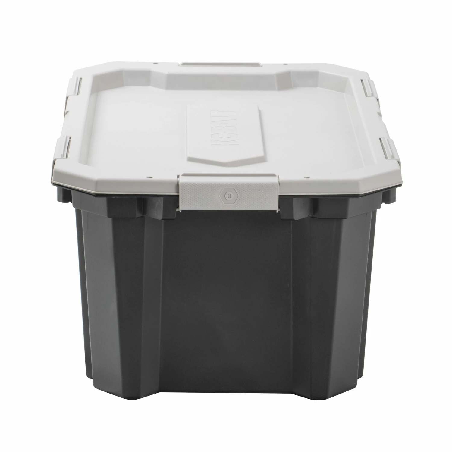 Kobalt Plastic Storage Totes X-large 24-Gallon (96-Quart) Grey Tote Latching Lid 2 Kobalt Plastic Storage Totes X-large 24-Gallon (96-Quart) Grey Tote Latching Lid - Image 2