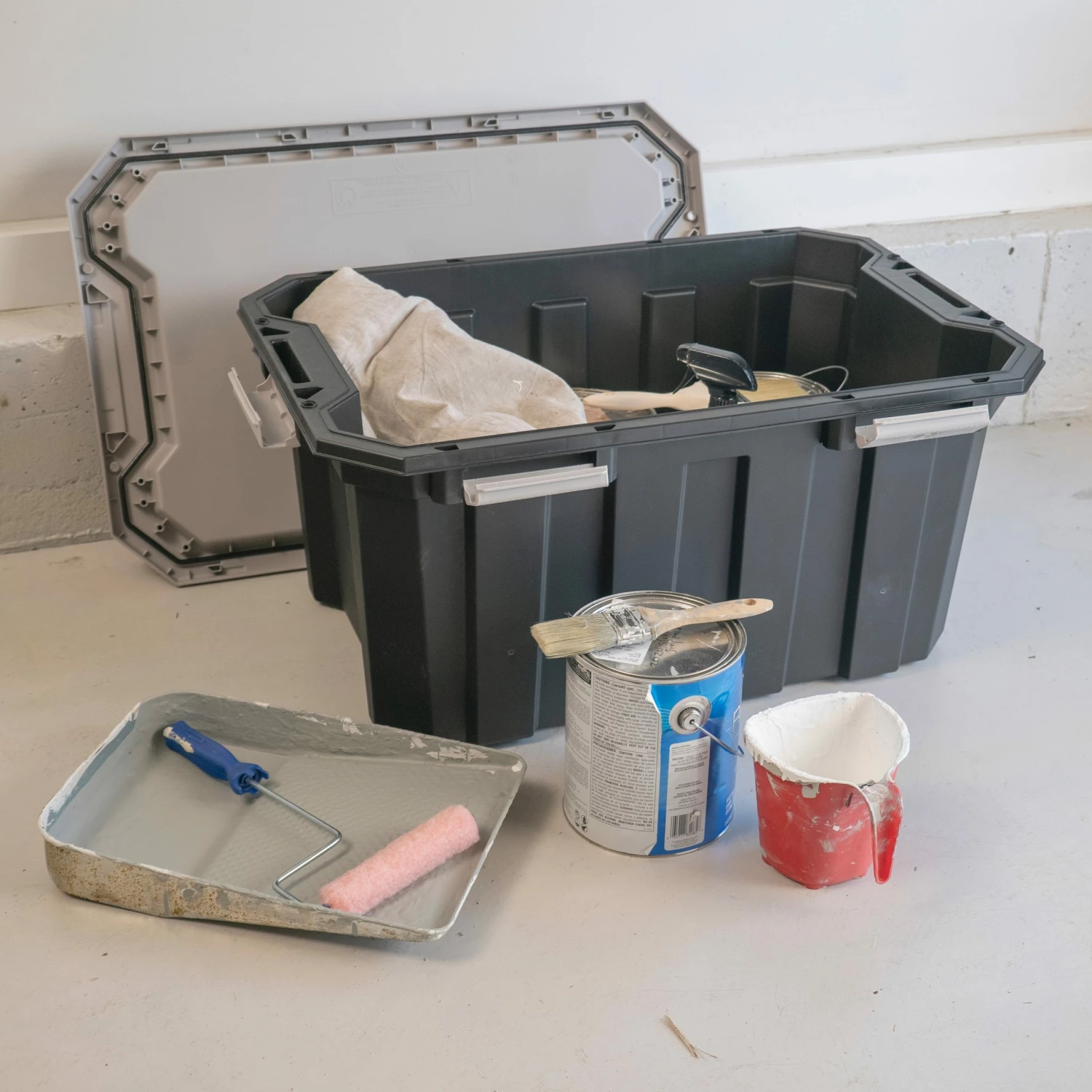 Kobalt Plastic Storage Totes X-large 24-Gallon (96-Quart) Grey Tote Latching Lid 13 Kobalt Plastic Storage Totes X-large 24-Gallon (96-Quart) Grey Tote Latching Lid - Image 13